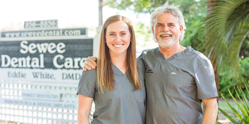 Sewee Dental Care. Mount Pleasant, SC. Dr Ivy White (left) and Dr Eddie White (right).