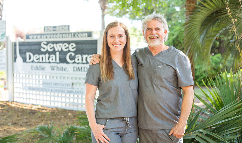 Dr. Eddie White, DMD(right) and Dr. Ivy White, DMD (left) of Sewee Dental Care in Mount Pleasant, SC