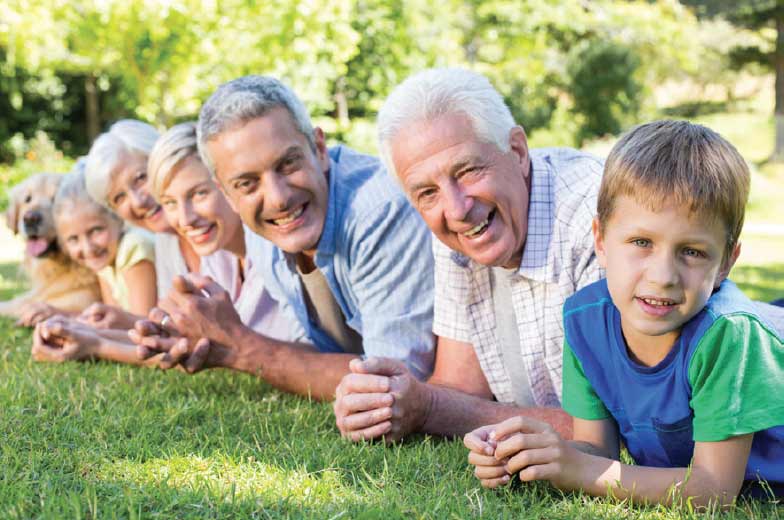 Smiling family: the health of your mouth mirrors the condition of your body as a whole